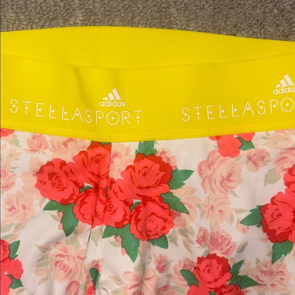 Adidas Stellasport Printed Sport Tights in Multicolored/ White/Bright Yellow - Picture 6 of 9